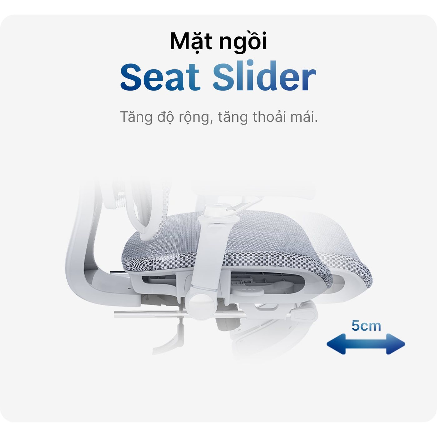 Ngả 140°, mâm thác nước trượt 5 cm, có kê chân