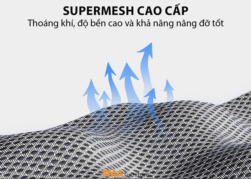 Khung chân nhôm đúc, lưới SuperMesh Đài Loan